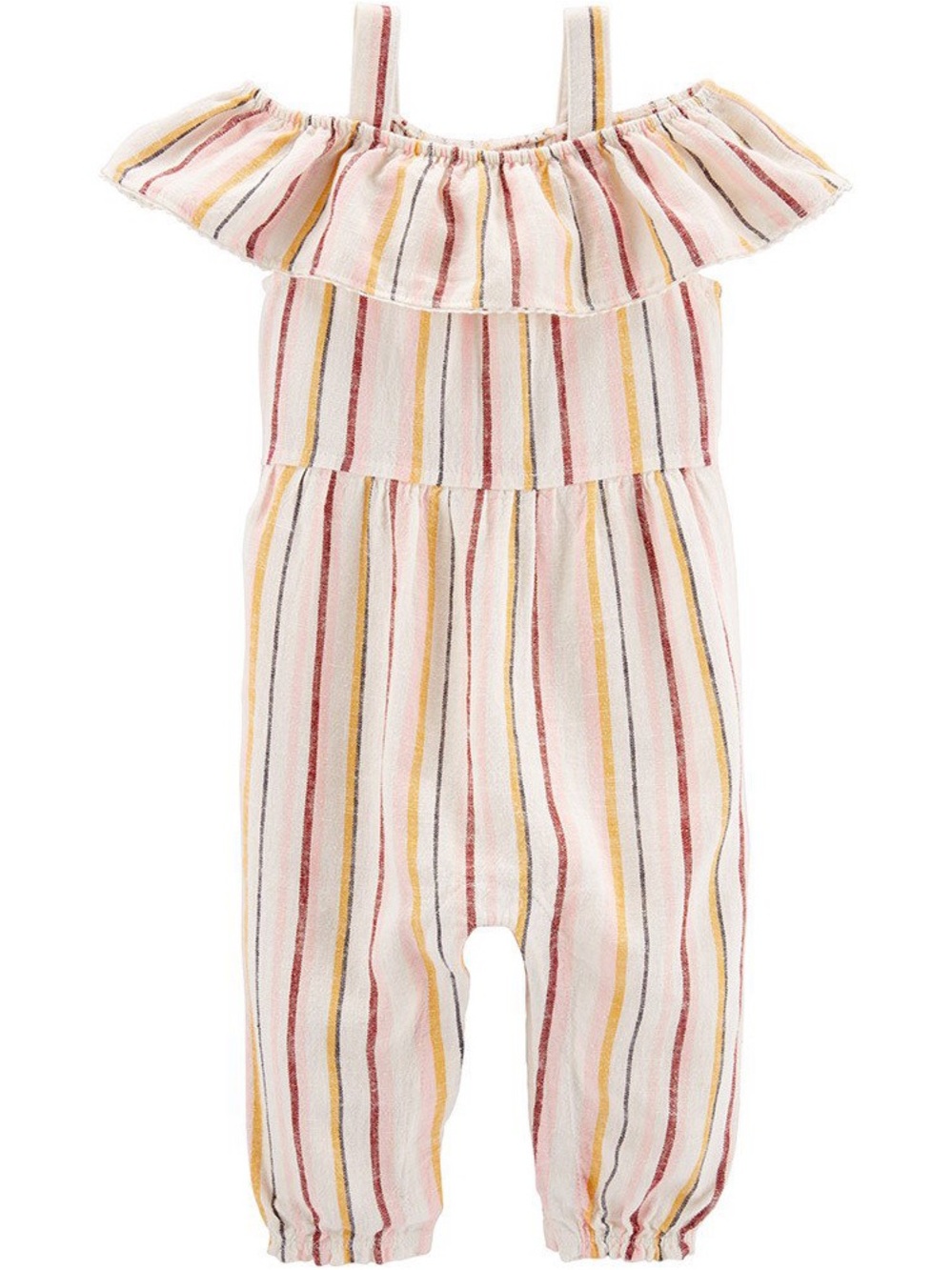 Carter’s Striped Cold Shoulder Linen Jumpsuit